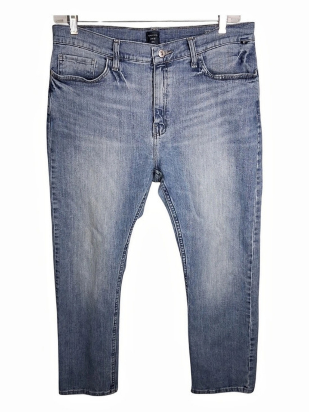 Nautica Straight Fit Jeans Mens 36x30 Blue Stretch Denim Medium Wash Pants 36